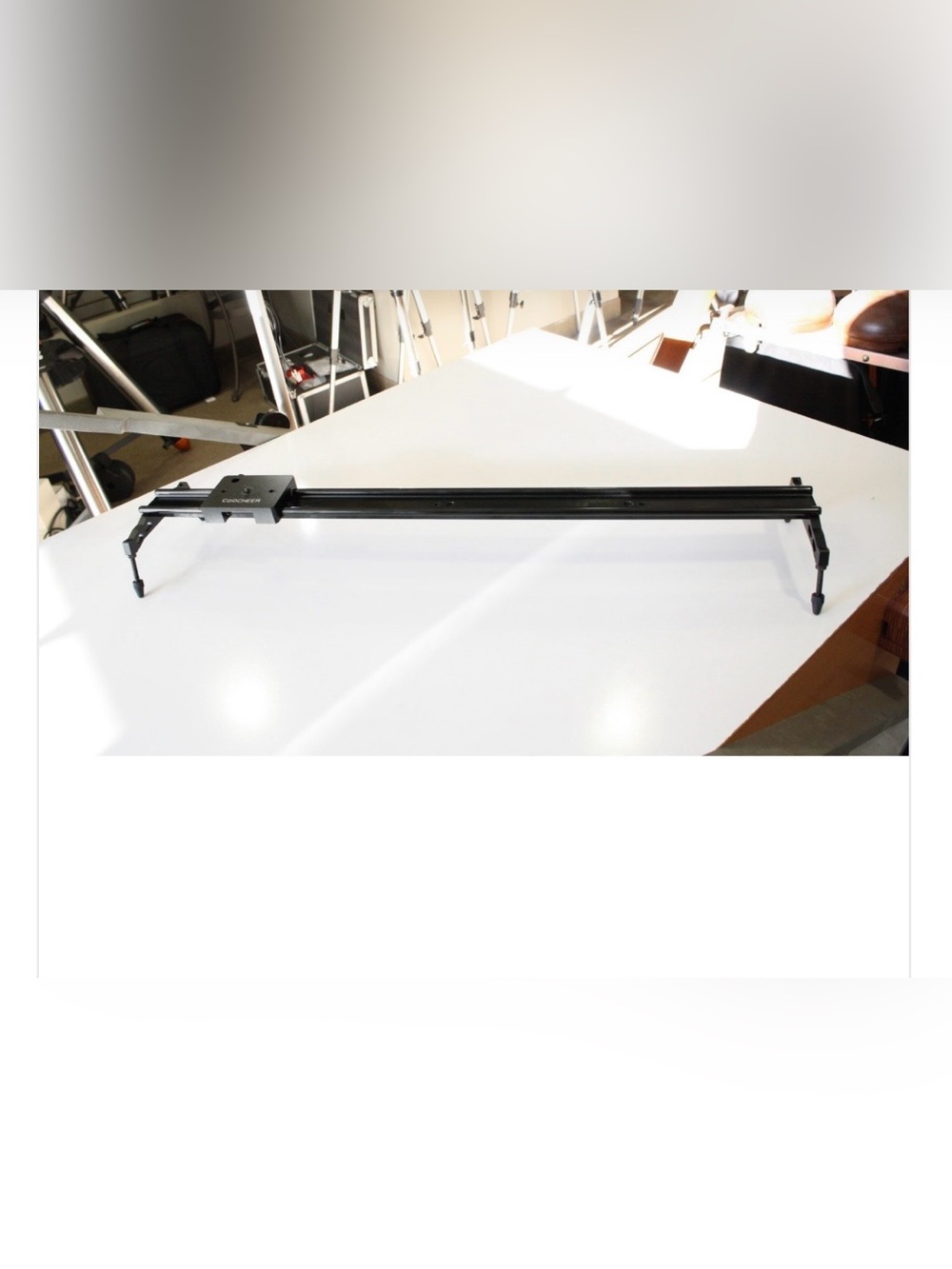 Coocheer Black Camera Slider Rail with Tripod Legs